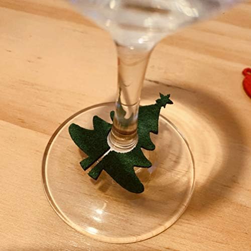עמוספון 9 יחידות סט חג המולד יין זכוכית סמן יצירתי עיצוב שתיית כוס מזהה מסיבת כוס סימן פסטיבל מעצב