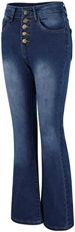 פלוס גודל מכנסי נשים בלון ג'ינס בלוחיות הרזיה גבוה