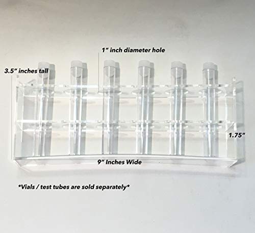 6 חור ברור אקריליק פלסטיק מבחן צינור ניצן אגרטל תבלינים מתלה עבור בקבוקונים בקבוקי מברשת שיניים
