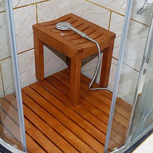 מקלחת מושב אמבטיה שרפרפי גומי עץ עמיד למים מקלחת כיסא אמבטיה סיוע החלקה אמבטיה בטיחות עבור נכים, קשישים, בריאטרי,42
