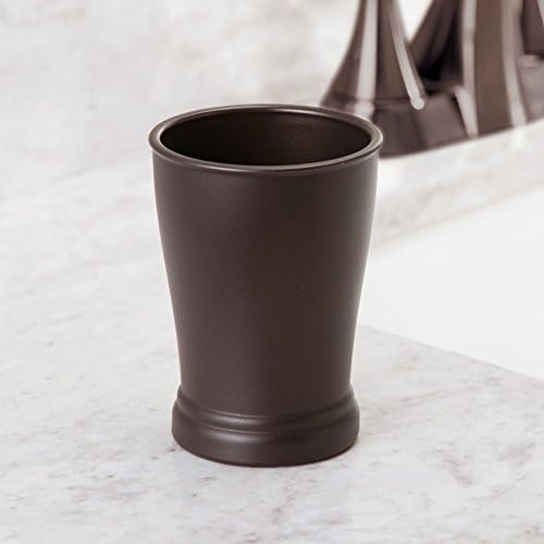 Idesign כוס כוס לארגון אמבטיה, אוסף קנט, 3 x 3 x 4.25 , ברונזה