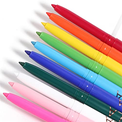 עפרונות עיניים לנשים-עמיד למים כתם לטווח ארוך-גליטר צבעוני נוזל אוניית עיפרון, ליצור מקצועי עין איפור לנשים