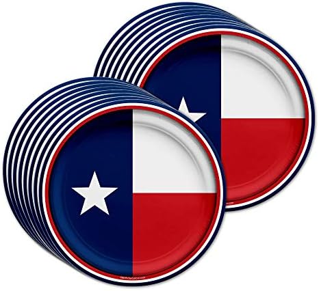 טקסס מדינת דגל יום הולדת ספקי צד סט צלחות מפיות כוסות כלי שולחן ערכת עבור 16