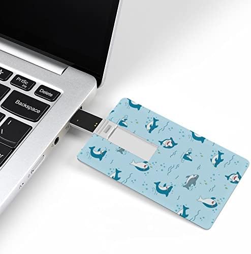 כרטיס כרישים מצחיק חמוד USB 2.0 כונן הבזק 32 גרם/64 גרם דפוס מודפס מצחיק