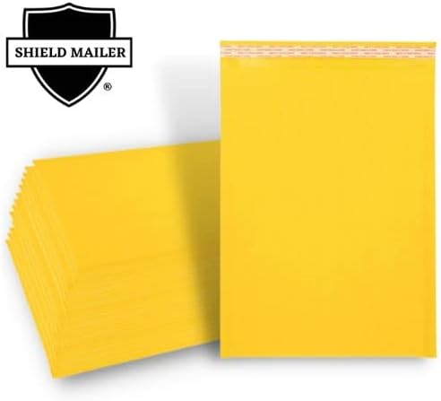 דואר בועות קראפט, 8.5 על 14.5 אינץ', 3600 מארז, דיוור מעטפת משלוח מרופד תוצרת צפון אמריקה, צהוב זהב