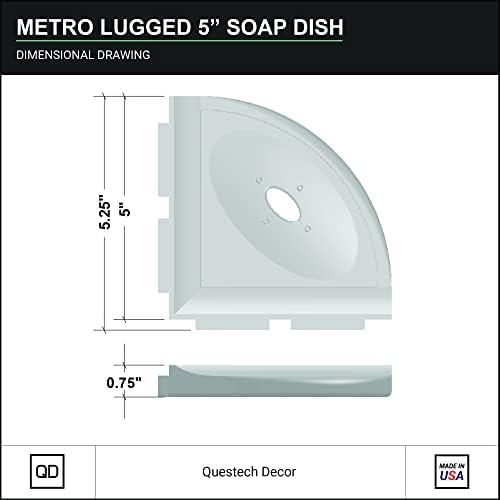 עיצוב Questech צלחת סבון מקלחת בגודל 5 אינץ