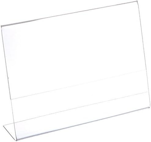 6 x 4 נקה אקריליק אחורי אחורי/מחזיק סימנים, תמונה מלוכסנת מפלסטיק/מסגרת תמונה