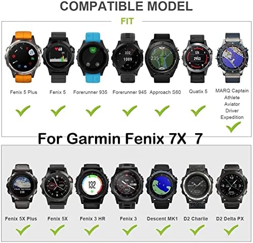 רצועת Watchband של UMCNVV עבור Garmin Fenix ​​7 7x 7S 6 6x Pro 5 5xplus 3HR שחרור מהיר שעון