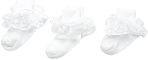 גרביים גרביים תחרה לבושות לתינוקות 3 גרבי חבילות זוגות