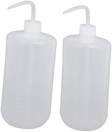 אקס-דריי 2 יחידות 1000 מ ל פלסטיק מכופף פה חד מיכל בקבוק אחסון נוזלי שקוף (2 יחידות 1000 מ ל פלססטיקו דובלאדו