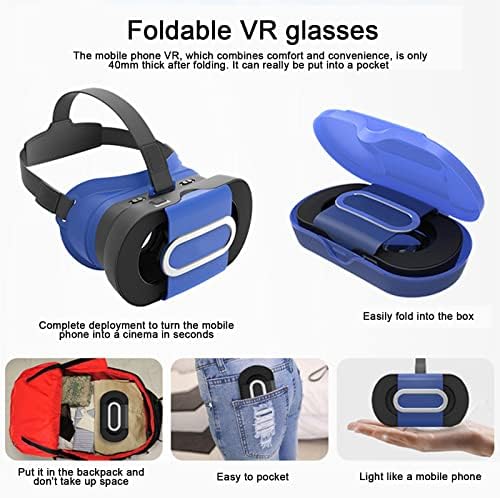 3 משקפיים אוזניות גרסה עבור טלפונים ניידים מציאות מדומה קסדת מציאות מדומה משקפיים 3 ד סרט משחקים
