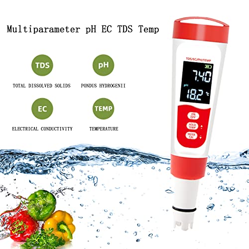 מד טמפרטורה דיגיטלי עם כוס מדידה 100 מ ל, 4-ב-1 מטר טמפ ' עבור הידרופוניקה מים, פיצוי טמפרטורה