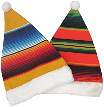 ליאו יבוא 2 חבילה של צבעוני מקסיקני סרפה סרפה חג המולד סנטה קלאוס כובע במגוון צבעים