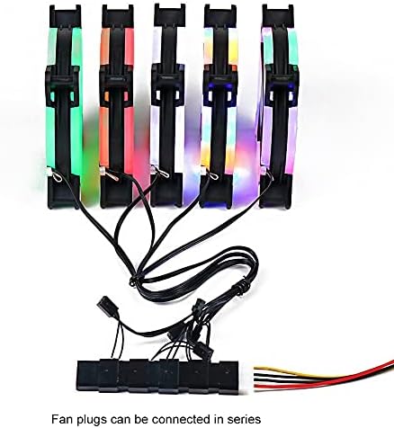 XJJZS 120 ממ מאוורר קירור מחשב RGB רדיאטור מחשב מארז מתכוונן LED LED חימום מכס צינון צבעוני לקירור למחשב