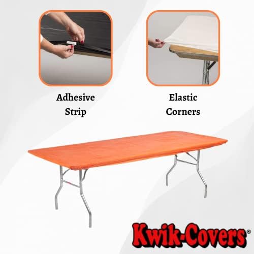 Cwik -Covers 10 חבילה של כיסויי שולחן מלבני מלבני - אפשרויות רגל 6 'רגל או 8' - כיסויי שולחן מקורה או