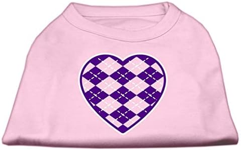 מוצרי חיות מחמד של מיראז 'ארגייל לב סגול חולצה הדפס