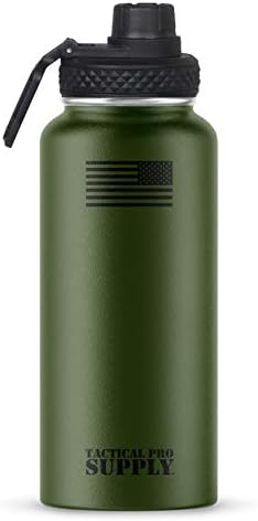 אספקת מקצוען טקטי 32 גרם תקיפה קדימה דגל אמריקאי ספורט בקבוק מים-קיר קיר קיר ואקום מבודד נירוסטה BPA בחינם