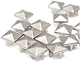 חתיכי פירמידה, 100 יח 'ראשי ציפורניים מתכת פאנק דוקרני כתמים מרובעים עם קוצים
