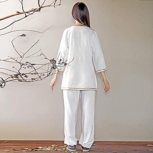 KSUA נשים חליפת מדיטציה זן טאי צ'י אחיד אחיד קונג פו בגדים כותנה חליפת אומנויות לחימה