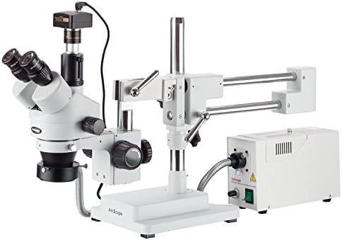 מיקרוסקופ זום סטריאו טרינוקולרי מקצועי דיגיטלי 4 הרץ ל -10 מטר, עיניות פי 10, הגדלה פי 3.5