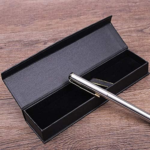 ג'י ג'ין 5 יחידות יוקרה תכשיטים שחורים כדורי עט עט קופסת מתנה עם קופסאות עיפרון כרית