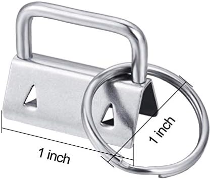 הורנו 50 חתיכות של 1 אינץ מפתח פוב חומרת מפתח שרשרת פוב צמיד חומרה עם מפתח טבעת