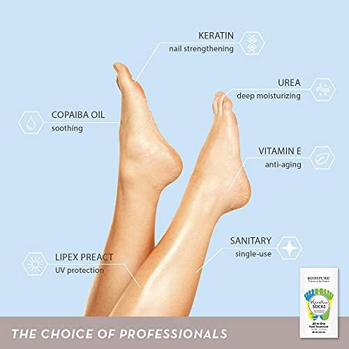 גרבי קרטין מקצועיים עבור העקב ריכוך-לחות מסכת רגל עבור יבש רגליים-רגל וציפורן טיפול עם ירקות קרטין קרם-תיבה