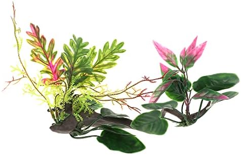 1 יחידות אקווריום פלסטיק צמח, אקווריום סימולציה פלסטיק צמחים, דגי טנק נוף צמחי קישוט, ירוק, 5.91