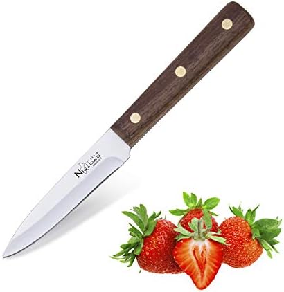 ניו אינגלנד סכום פרימיום גבוהה פחמן נירוסטה 3.5 אינץ פרו קילוף שף של סכין עם חד תער קצה עם אגוז
