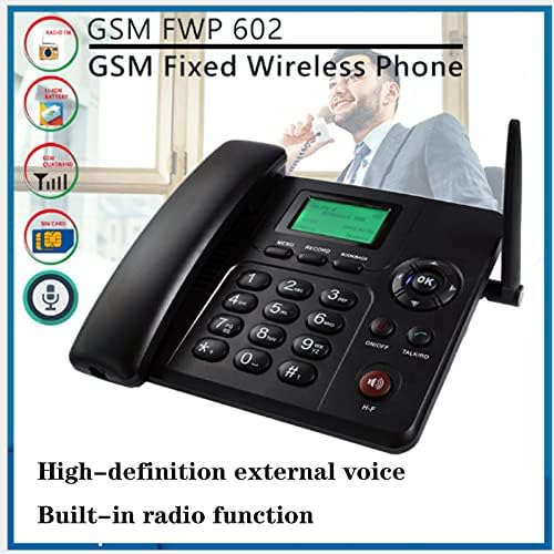 טלפון קווי של לינגמו, טלפון רמקול קווי, משרד ביתי FM רדיו רב-שפה, טלפון קווי קווי של GSM, עם כרטיס