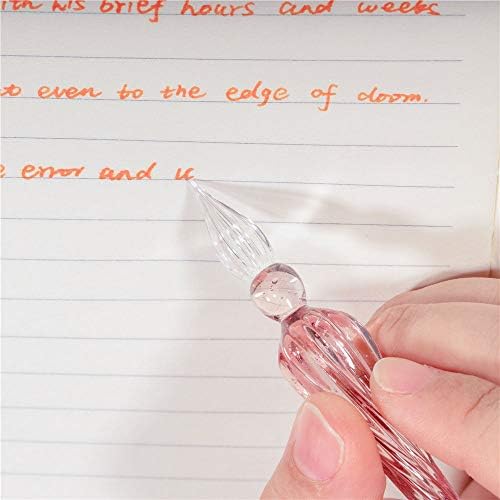 מולשיין בעבודת יד זכוכית לטבול עט קריסטל קליגרפיה עט חתימת טבל עט עבור אמן נשים גברים בני נוער,כתיבה