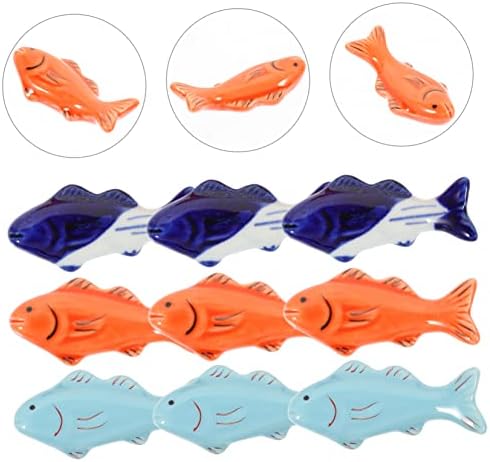 Alipis 36 PCS דגים בצורת מקלות אכילה מחזיק כריות בתפזור