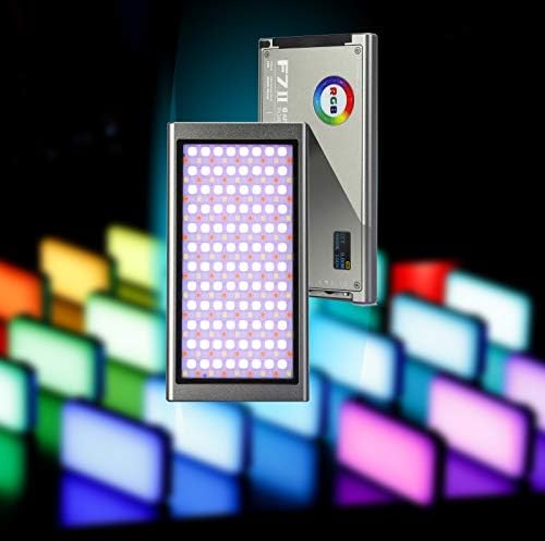Falcon Eyes F7 II 12W LED RGB LED עם רשת חלת דבש ורשת SoftBox, 20 אפקטים של סצנה, Adsorbbing, תמיכה ב- CCT,