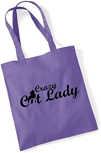 BANG בגדים מסודרים תיקים תיקים לנשים חתול משוגע גברת מודפסת כותנה קונה מתנות סגול