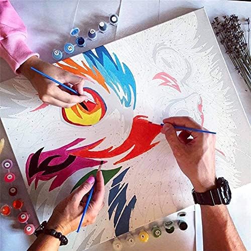 צבע LXDZXY לפי מספר לילדים ומבוגרים מתחילים חיה לבנה תרנגולת חיה DIY ערכות ציור אקריליות על בד 40X50 סמ