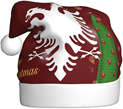 אלבנית נשר מצחיק מבוגרים קטיפה סנטה כובע חג המולד כובע לנשים & מגבר; גברים חג המולד חג כובע