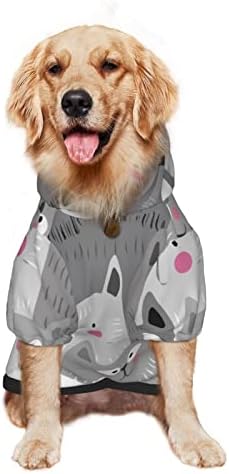 קפוצ'ון גדול של כלב בריטי-שורת'איר-חתול-קוואאי סוודר בגדי חיות מחמד עם מעיל תלבושת חתולים רכים X-LAGE