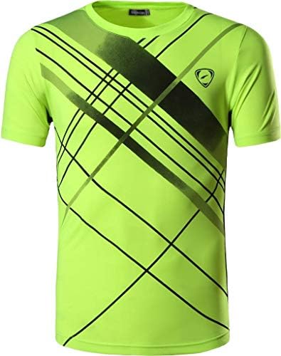 ג ' נסיאן גברים 3 חבילות ספורט מהיר יבש כושר קצר שרוול ספורט חולצה חולצות טי חולצה טניס גולף באולינג 182
