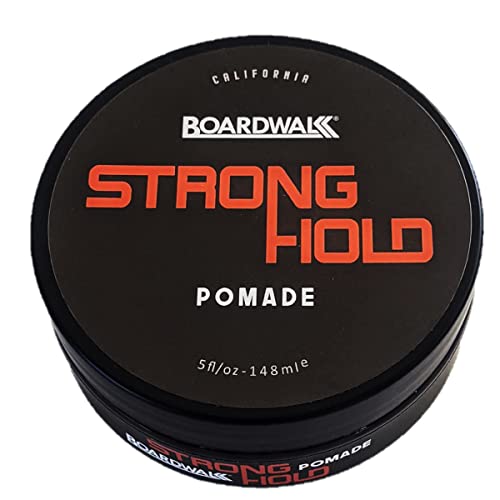 Boardwalk Pomade Strong Hold Pomade 5oz, אלוורה פומאדה פומאדה טבעונית לגברים
