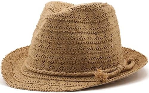 ZSEDP נשים קיץ חלולות כובעי שמש כדורי ציצים מתוקים כובעי גברים כובעים בנות וינטג 'חוף פנמה כובעי ג'אז