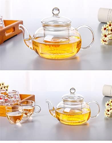 קומקום תה עמיד בפני חום סיר תה פרח, קומקום פרחי בקבוק מעשי עם קפה צמחים עלה תה.
