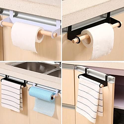 XDCHLK גליל מטבח נייר אחסון מתלה מגבת מחזיק רקמות קולב מתחת לדלת הארון, מתלי מגבות לחדר אמבטיה, מעל מתלה מגבת