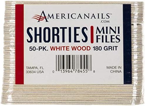 Americanails Shorties קבצי עץ מיני, לוחות תיקי ציפורניים מקצועיים דו צדדיים לציפורניים טבעיות ואקריליות