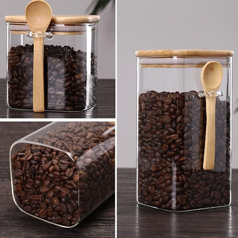 כיכר אטום זכוכית צנצנת קפה שעועית תה עלים אטום אחסון תיבת אספקת מטבח