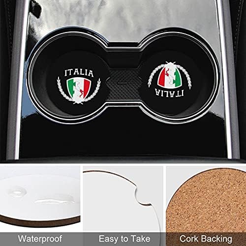 איטליה איטליה איטליה מפה דגל ספל מכונית משקה כוס כוס רכבי רכבות עם בסיס פקק וחריץ אצבעות לסלון מטבח