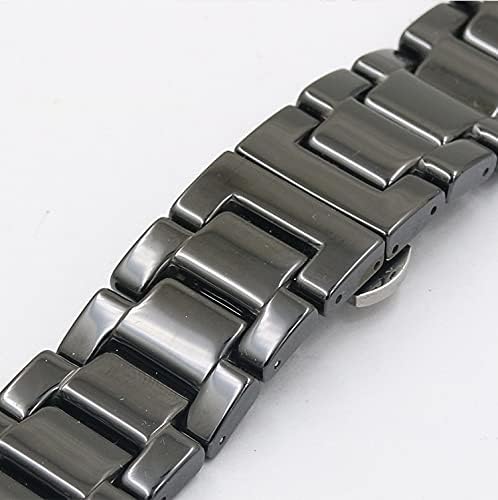 רצועת קרמיקה של HaiQings Watchband 20 ממ 22 ממ רצועת רצועת צפייה לצמיד שעון שחור/לבן wenfeng1991
