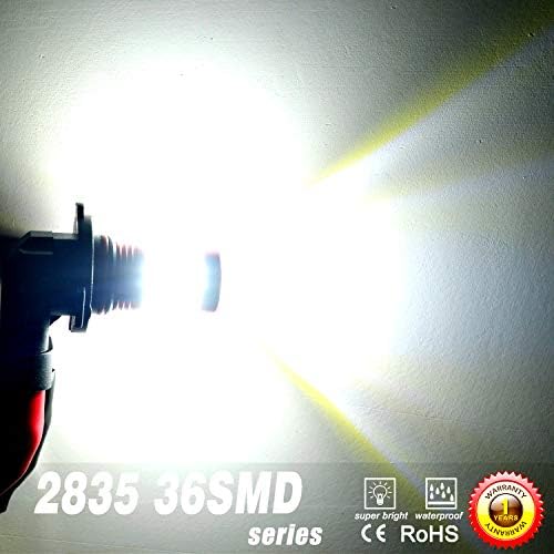 תאורת אללה H8 H11 נורות ערפל LED נורות 2835 36-SMD 3000LM Extreme Super Bright DRL, 6000K קריר לבן