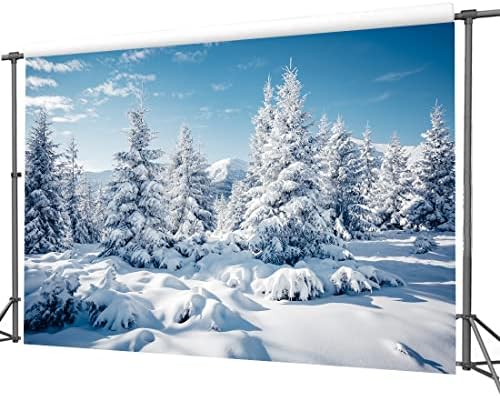 7 * 5 רגל מושלג נוף רקע חורף יער צילום רקע חדש שנה מסיבת רקע חורף סצנה רקע לבן שלג יער חג המולד מסיבת