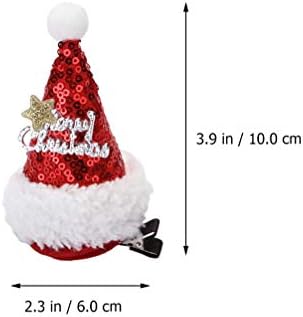 עמוספון 4 יחידות חג המולד שיער קליפ סנטה כובע סיכות תלבושות בארה ' ב עבור חג המולד חג המפלגה