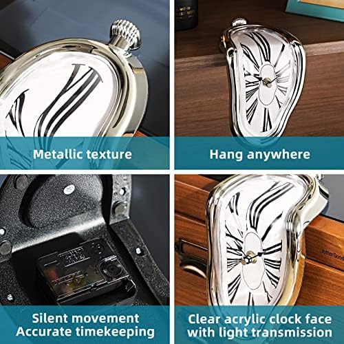 שעון התכה של Maimaimonster סלבדור דאלי נמס עיצוב עיצוב אמנות השראה שעון קיר מתנה יצירתית מצחיקה משמשת לשולחן